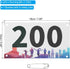 18x10 cm Durable Waterproof Running Bib Numbers - Multicolor