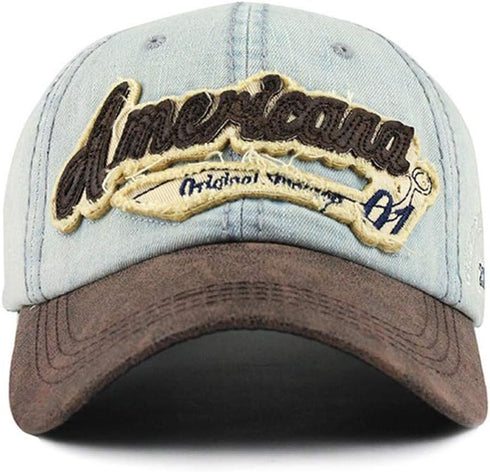YOLAI Women Men Washed Distressed Baseball Caps Embroidery Breathable Sunscreen Trucker Hat Streetwear Adjustable