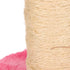 Cat Scratching Post Interactive Soft Plush Sisal Rope Cat Tree for Indoor Cats and Kittens (Pink)