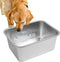 2 Gallons Large Dog Water Bowl, Stainless Steel Metal Bowls, Large Capacity Pet Food Dish for Indoor Outdoor