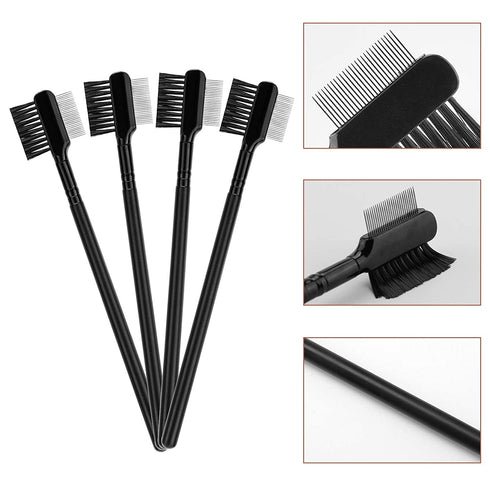 LUTER 4 Pcs Tear Stain Remover Comb - Double-Sided Multifunctional Dog Eye Comb Brush for Grooming