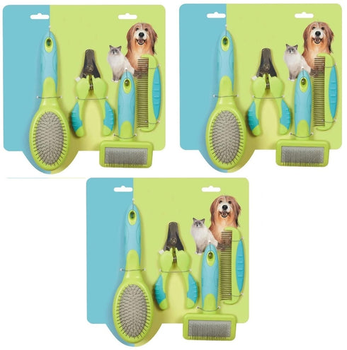 Generic 4 Trimmer (1 Dog and Cat piece Home Grooming Kits Slicker Rotating Pin Brush Comb Nail Choose Quantity Kit)