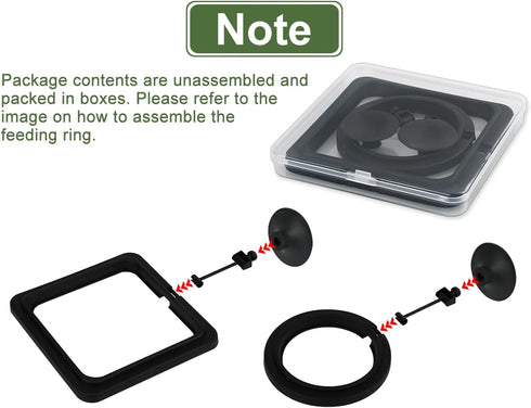 DS. DISTINCTIVE STYLE Fish Feeding Ring 2 Pieces Floating Rings with Suction Cup for Aquarium and Tank Feeding