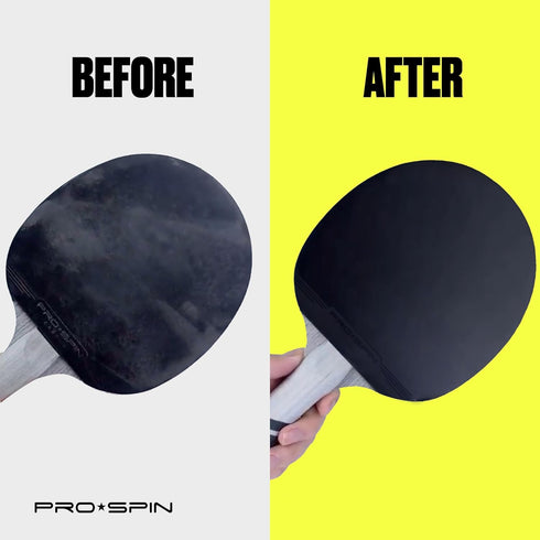 PRO SPIN Ping Pong Paddle Cleaner - Table Tennis Rubber Cleaning Kit - 200ml Rubber Cleaner & Sponge Included | Eliminate Dirt & Dust | Optimal Spin & Control | Preserve Rubber & Restore Tackiness by PRO SPIN