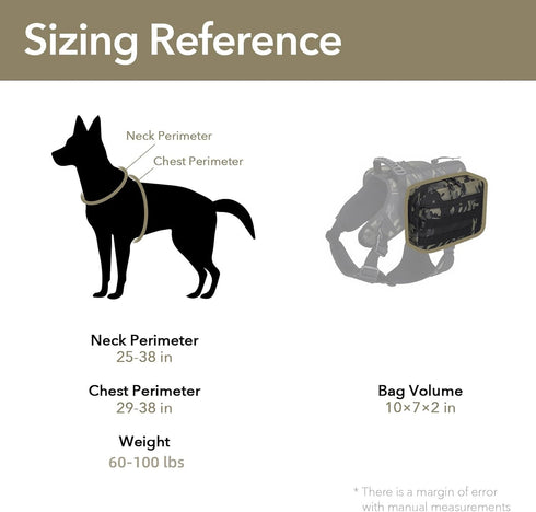 x JUMAHE Dog Backpack for Hiking & Camping, Detachable Dual-Sided Pack for Large Dogs 60-100lbs, Waterproof Fabric