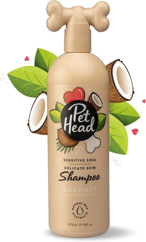 Sensitive Soul Shampoo for Dogs with Sensitive Skin - 16fl oz Coconut Scent, Hypoallergenic and Moisturizing