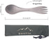 Titanium Spork, Ultra Light 2-in-1 Fork and Spoon Combo Camp Utensil with a Carry Bag for Camping, Hiking, Backpacking and Travel by SANTTA
