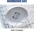 Shallow Cat Food Bowls, 5.9 Inch Wide Ceramic Dishes for Indoor Cats, Anti Whisker Fatigue, 3 Pack (Blue)