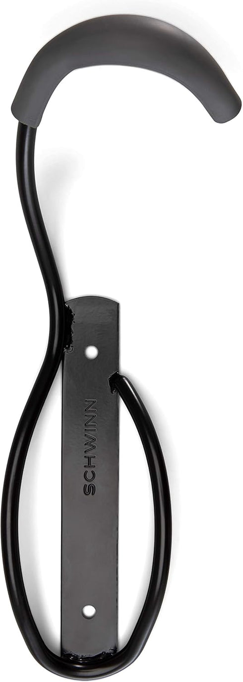 Schwinn Bike Hook Wall Mount - Vertically Store Bike, Holds Up to 50 lbs., Space Saver, Black