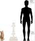 Dimaka 29'' Cat Scratching Post with Natural Sisal Rope and 4 Teasing Toy Balls for Large Cats (Beige)