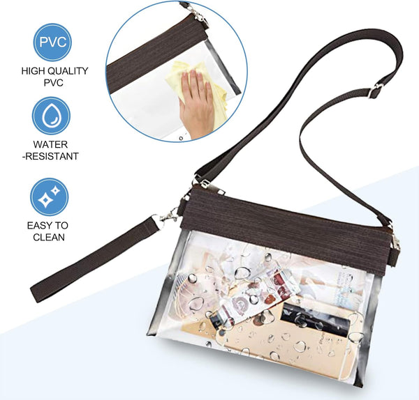 USPECLARE Clear Crossbody Purse Bag, Stadium Approved Clear Tote for Work Concert Sports