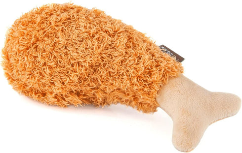 P.L.A.Y. Cute Plush Dog Toys - Fast Food Themed Durable Giggle Chew