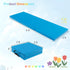 6 2 2 Inches GYMAX Folding Gymnastics Mat, FT x FT x Exercise Mat w/Carrying Handles, Waterproof PU Leather, Hook