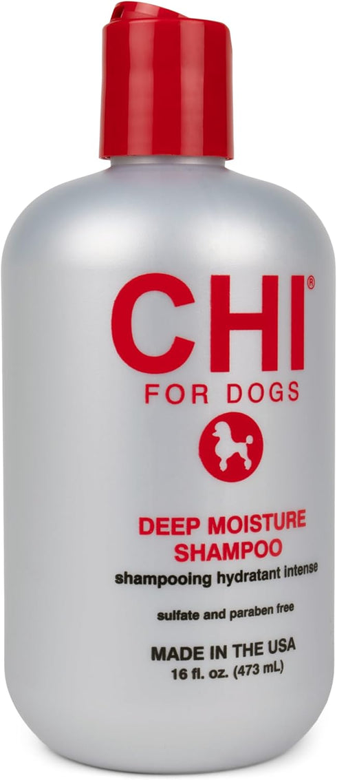 8 16 Oz CHI for Dogs Deep Moisture Shampoo, pH Balanced Hydrating Dog Shampoo for Dry Skin, Sulfate and Paraben Free