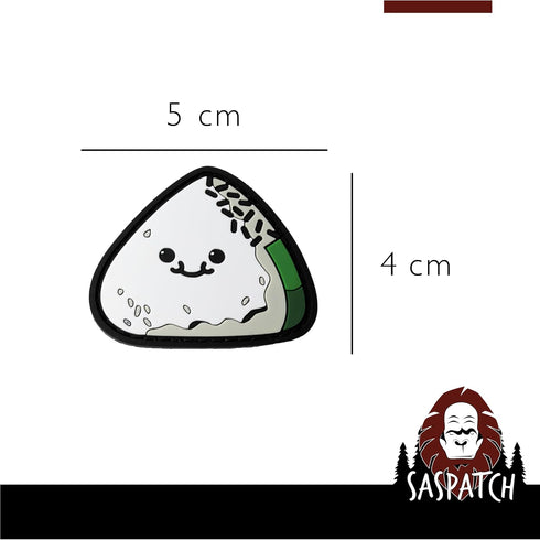 5 Piece - Salmon Nigiri, Gunkan Tobiko Roll, Maki Roll, Onigiri, Dragon Roll - Kawaii Sushi PVC Rubber Morale Patch |