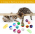 30 Pack LASOCUHOO Cat Toys Kitten Assortment - Rainbow, Crinkle, Sparkle, Bell & Sisal Balls for All Cats