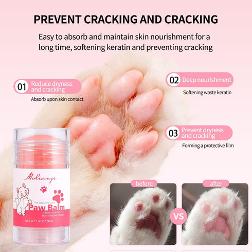 Steigullage Ingredients1.41oz, Cats Paw Balm Lick Safe,paw Butter for Cat-Friendly Natural Pet Paw Wax moisturizer