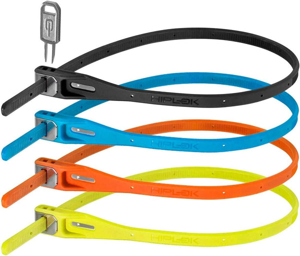 Hiplok Z LOK 4 Pack - Multicolour Security Tie Bike Locks