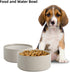 Non-Slip Ceramics Dog Bowl, Small and Medium Dog Feeding Bowl, 6in Grey Dog Food and Water Dish Protect Cervical Spine