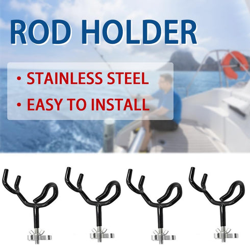 4PCS 20 Sure Grip Steel Degree Angle Rod Holder with Mounting Base Fishing Rod Holder for Boat, Ship, Yacht and More