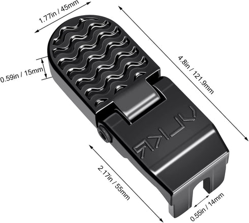 TOBWOLF 2PCS Aluminium Bicycle Foot Pegs, 10MM/14MM Non-Slip E-Bike Rear Pedals for Mountain & Folding Bikes