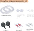 HITOP Aquarium Air Pump Accessories Kit: Standard 3/16" Air Tubing, Check Valves, Air Stones, Suction Cups, Regulating Valves, Connector, Suitable for Common Fish Tank Air Pumps