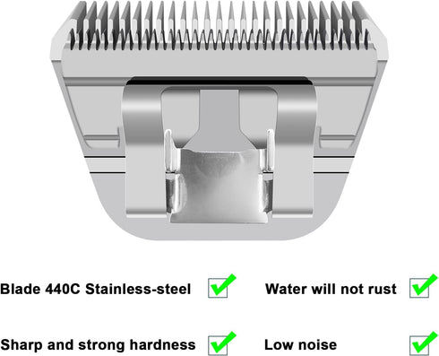 Professional Detachable Pet Dog Grooming Blades | Size 4FW Dog Grooming Wide Blade | Cutting Length 3/8", Compatible