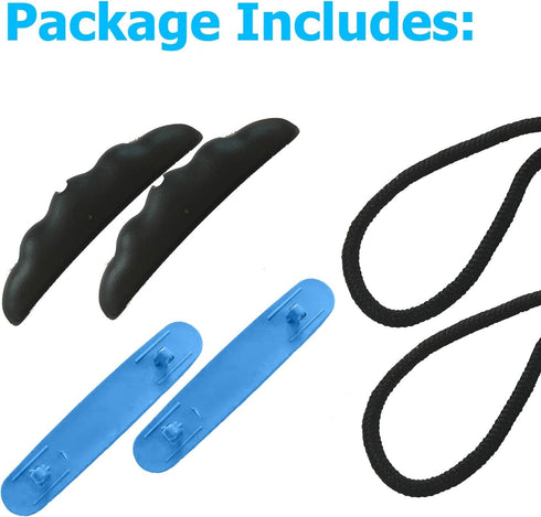 Occult Kayak Handles 2 Pack - Ultra Heavy Duty Bungee Replacement Installation Kit for Kayak and Boat Accessories