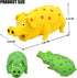 2 Pig Squeaky Dog Toy, PCS Interactive Rubber Dog Chew Toy - Durable Latex Spot Grunting Pig Toys that Oink for Small