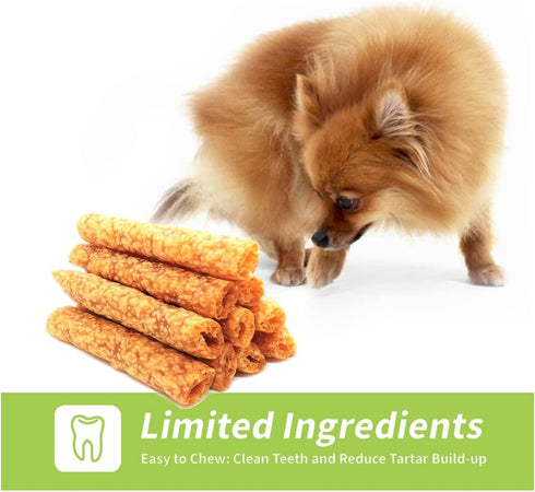 Chicken Dog Chew Sticks, Puffed Human Grade Dog Treat Sticks, Rawhide Alternative, Easy to Digest, 10pcs/Pack