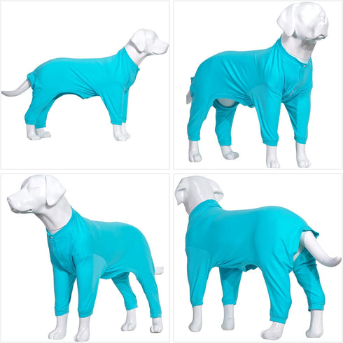 Lovelonglong Four Feet Dog Lightweight Pajamas, Pure Cotton Dog Jumpsuits, Stylish PJS for Large Medium Small Dogs
