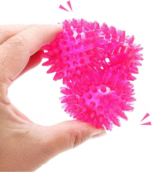 Dog Squeaky Bone Chew Toy for Aggressive Chewers, Durable Rubber Bone Toy for Teeth Cleaning and Training