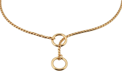 Alvalley Metal Chain Dog Show Collar, Pet Slip Collar for Shows, Brass Snake Chain Adjustable for Toy, Small, Medium,
