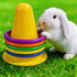 nsgglecher 13PCS 3 10 Rabbit Training Ring Toy, Rabbit Interactive Toy, Bunny Stacking & Educational Toys with Stacking