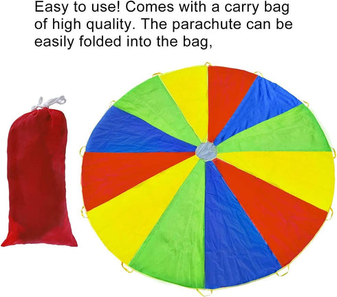 6ft 8ft 10ft 12ft 16ft 20ft Parachute with Handles Play Parachute Games for Outdoor Team Games,You Can Also Use it