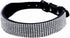 Rhinestone Dog Collar, Bling Rhinestone Suede Leather Crystal Diamond Collar for Small Pets (Black, M)