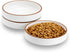5 inch Ceramic Cat Food Bowl Set of 3, White