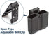 OWB Polymer Double Magazine Holster Ambidextrous Carrier for 9mm/.40 Calibers Double Stack Magazines
