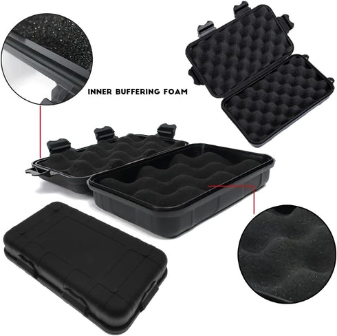Waterproof Dry Storage Box, Protective Case for Outdoor Sports, Sealed Box with 2 U-Shape Buckles for Fishing, Camping,