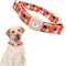Lionheart glory Airtag Dog Collar for Large Dogs, Hearts Design with Airtag Holder, Adjustable Heavy-Duty Spring Collar