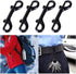 4 Pcs Double Ended Bolt Snap Hooks, Heavy Duty Zinc Alloy Trigger Chain Clips for Pet Dog Leash and Collar - Black