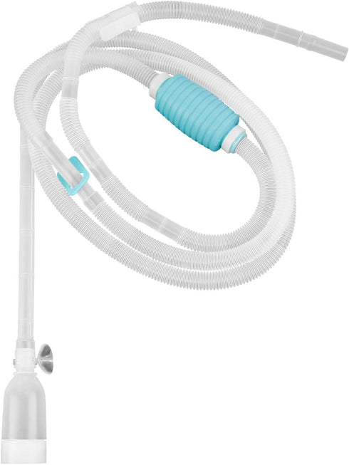TERA PUMP Exceptionally Long Hose, 120 in, Water Flow Controller with Two Filter Nozzles for Aquarium Gravel