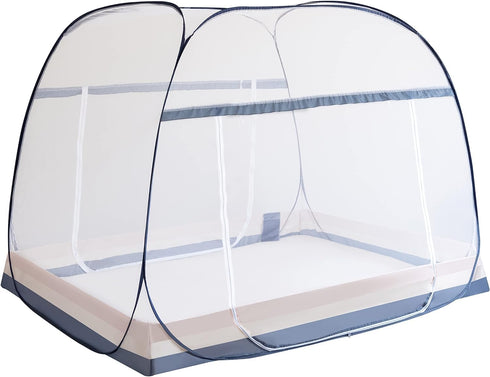 Pop Up Mosquito Net Tent for Beds, Portable Foldable Mosquito Netting with Net Bottom for Kids Indoor Outdoor