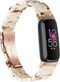 Wongeto Bands for Fitbit Luxe/Luxe SE, Resin Wristband Strap with Stainless Steel Buckle Replacement Accessories