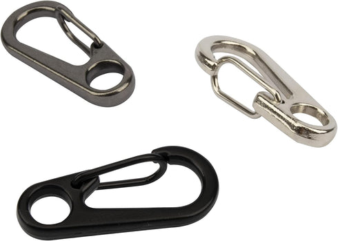 SWATOM Small Mini Carabiner Clip, Tiny Spring Snap Hook Keychains, Micro Carabiners for Paracord EDC, Alloy Key Rings,