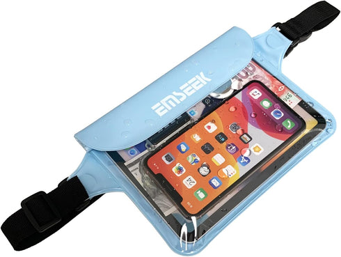 Waterproof Waist Pouch Dry Belt Bag, Fanny Pack to Keep Your Key Fob, Wallet, Kindle, Phone Dry, Perfect for Swim Surf