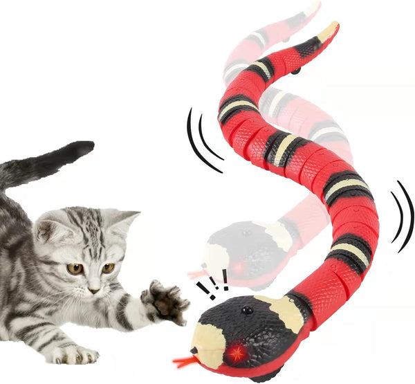 FauKait Cat Toys Snake Interactive,Kitten Toys,Realistic Smart Sensing Snake Toy,USB Rechargeable,Automatically Sense Obstacles