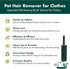 Pet Hair Remover for Clothes - Better Than Lint Rollers for Dog & Cat Hair, Lint Remover Brush for Clothing, Couch,