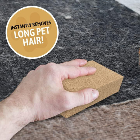 Pet Sponge Hair Lifter 3 Pack, Remove Dog and Cat Hair from Furniture, Carpet, Bedding, Clothing - All Natural Latex