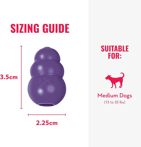 (Pack 2) KONG Senior - Dog Toy with Gentle, Natural Rubber - Durable Dog Toy for Older Dogs - Use Treats with Stuffable
